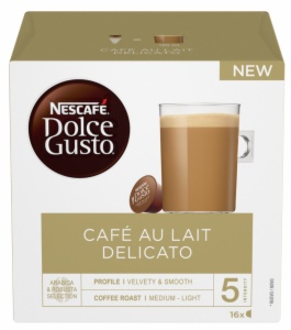 CAPSULAS CAFE DOLCE GUSTO CAFE C/LECHE DELICAT