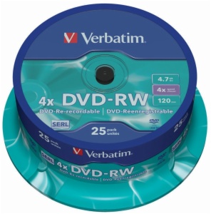 DISCO DVD(SGAE) VERBATIM INF MATTSILVER 43639 X25